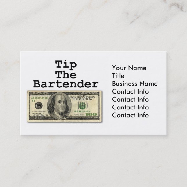 Carte de visite - TIP le BARMAN ! (Devant)