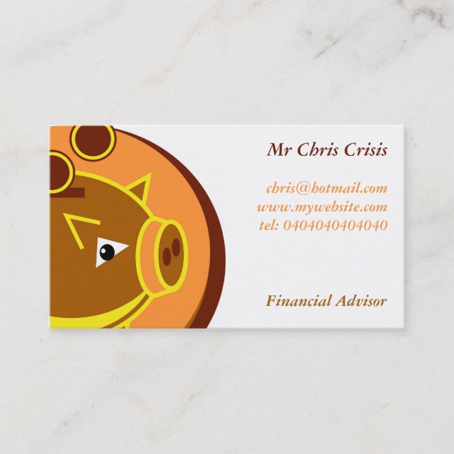 Carte De Visite Tirelire (Devant)