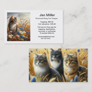 Carte de visite TNR de la colonie de fèces de chat