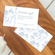 Toile De Jouy Safari Baby Shower Diaper Raffle