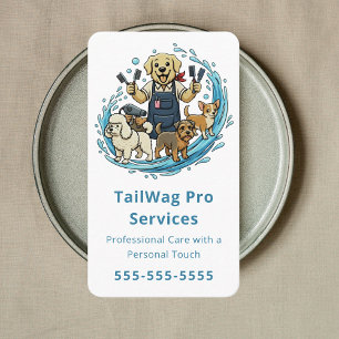 Carte De Visite Toilettage de chien heureux Garde de chien Toilett