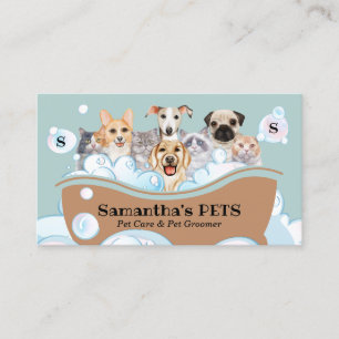 Carte De Visite Toilettage pour chiens et chats Garde de spa pour