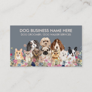 Carte De Visite Toiletteur pour animaux de compagnie Gray Ivory