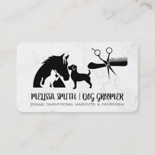 Carte De Visite Toiletteur pour Animaux   Services de Soins aux An