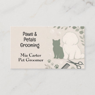 Carte De Visite Toiletteur pour animaux Soins professionnels pour