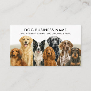 Carte De Visite Toiletteur pour chien promenade garde pension form