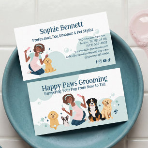 Carte De Visite Toiletteuse pour animaux de compagnie gâtés profes
