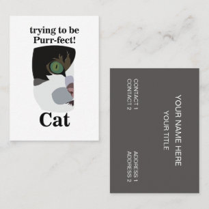Carte De Visite Toiletteuse pour chats Vétérinaire Animal de compa