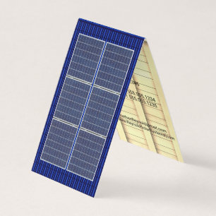 Carte De Visite Toit à quatre côtés toit solaire toit bleu énergie