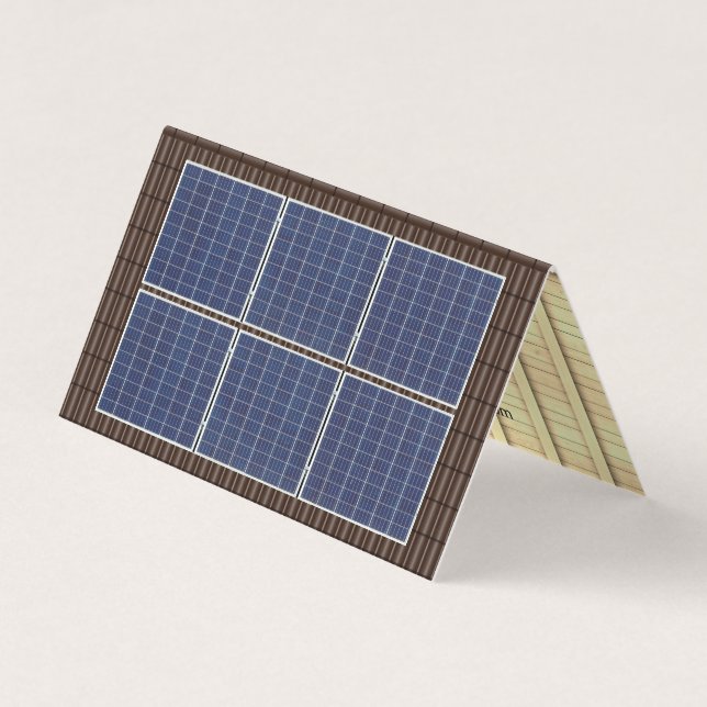 Carte De Visite Toit à quatre côtés toit solaire toit Brown (Devant)