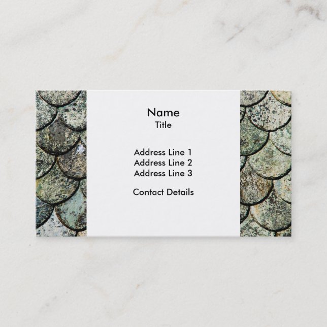 Carte De Visite Toit d'ardoise norvégien de motif d'échelle de (Devant)