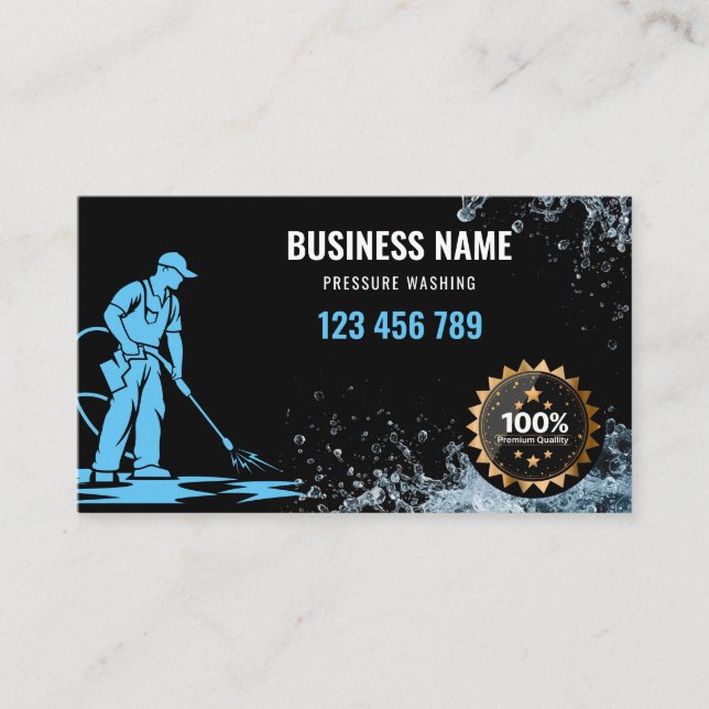 Carte De Visite Toit de lavage à pression professionnel (Devant)