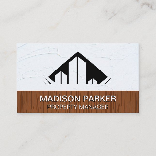 Carte De Visite Toits d'entreprise | Mur en bois (Devant)