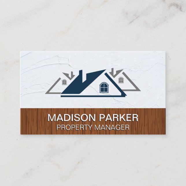 Carte De Visite Toits résidentiels | Mur en bois (Devant)