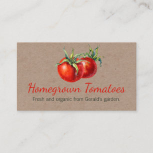 Carte De Visite Tomate de jardin domestique Kraft