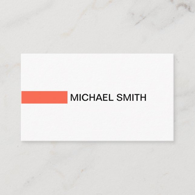 Carte De Visite Tomate moderne élégant professionnel blanc clair (Devant)