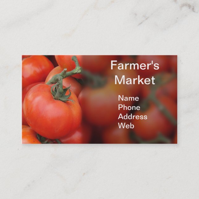 Carte De Visite Tomates rouges lumineuses de jardin (Devant)