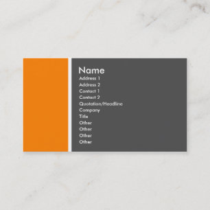 Carte De Visite Ton deux (orange et gris)