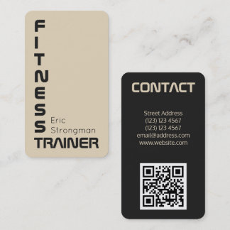 Carte De Visite Ton moderne de duo de gradient avec le code de QR