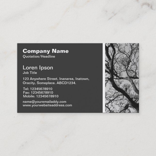 Carte De Visite Ton texture - Branches Magnolia (Devant)