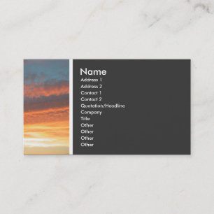 Carte De Visite Ton texture (coucher de soleil) - II