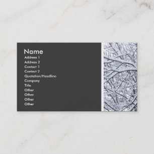 Carte De Visite Tonage de texture (Branches de neige)
