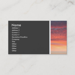 Carte De Visite Tonalité texturale (Coucher de soleil) II