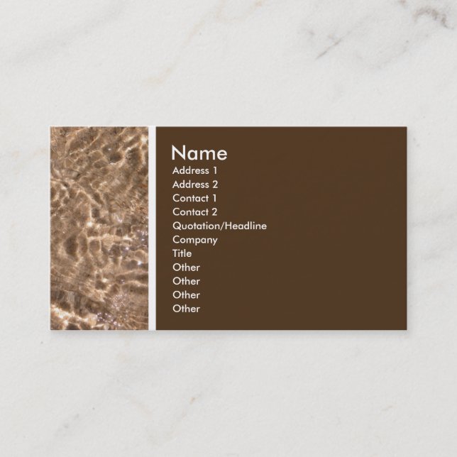 Carte De Visite Tonalité texturale (mer et sable) - Customisé (Devant)