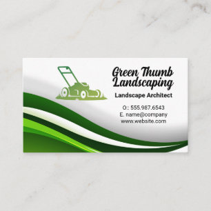 Carte De Visite Tondeuse à gazon Architecte paysagiste