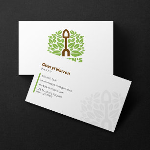 Carte De Visite Tondeuse à gazon pour arbres de jardinage vert mar
