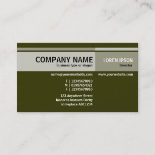 Carte De Visite Tons alternatifs - vert olive foncé (333300)