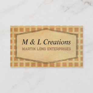 Carte De Visite tons de terre Kraft rustique