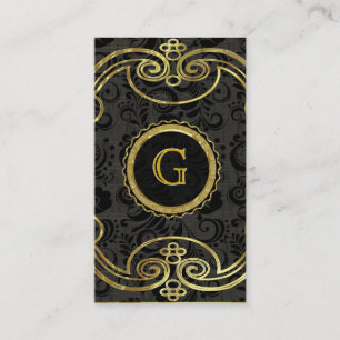 Carte De Visite Tons or Baroque Swils Motif 2