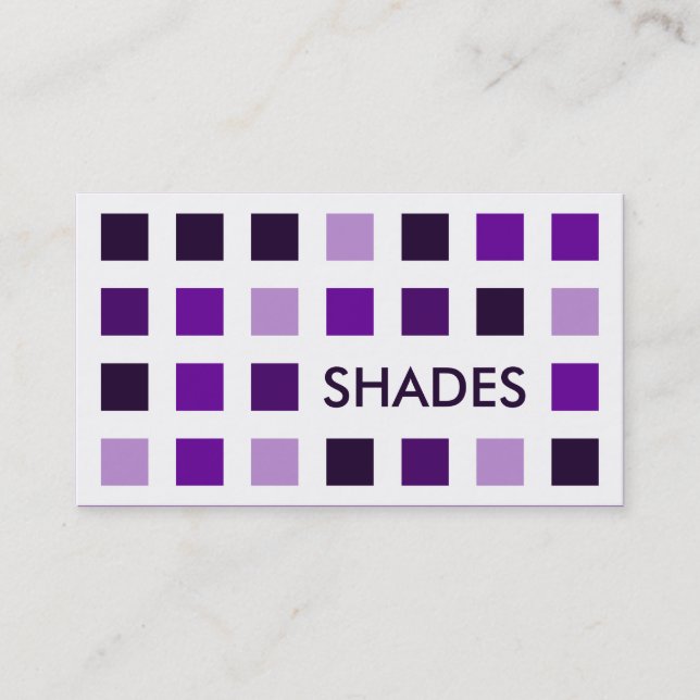 Carte De Visite TONS PURPLES (carrés mod) (Devant)