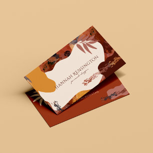 Carte De Visite Tons Terre Chic Chic Tons Chauds