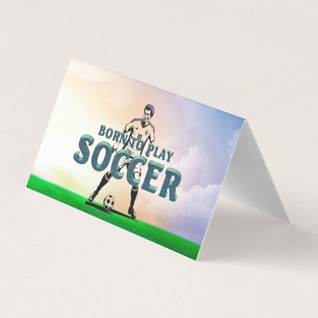 Carte De Visite TOP Born to Play Soccer (Dos)