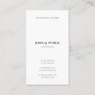 Carte De Visite Top minimaliste moderne simple professionnel éléga