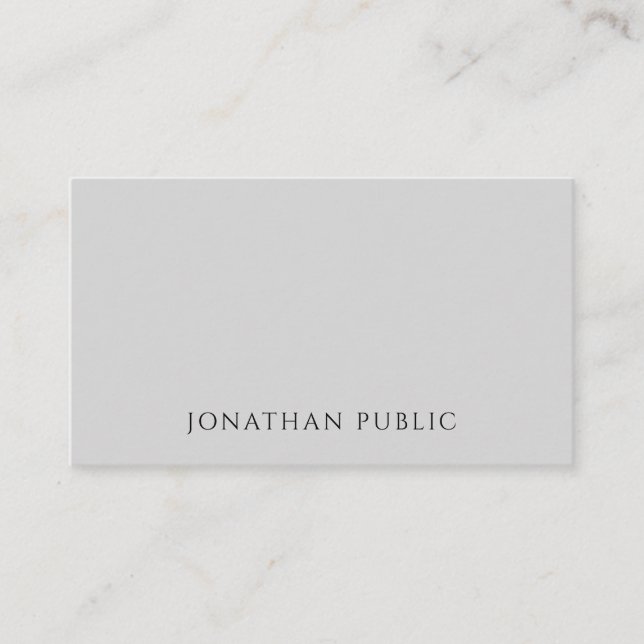 Carte De Visite Top tendance moderne élégant gris blanc blanc prof (Devant)