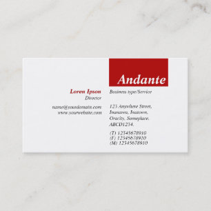 Carte De Visite TopTag v3 - Rouge rubis