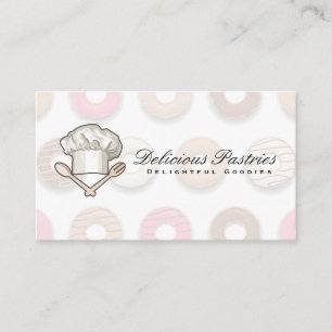 Carte De Visite Toque   Motif de donut