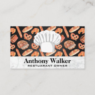Carte De Visite Toque Pretzels et Pain