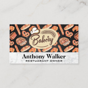 Carte De Visite Toque Pretzels et Pain Boulangerie