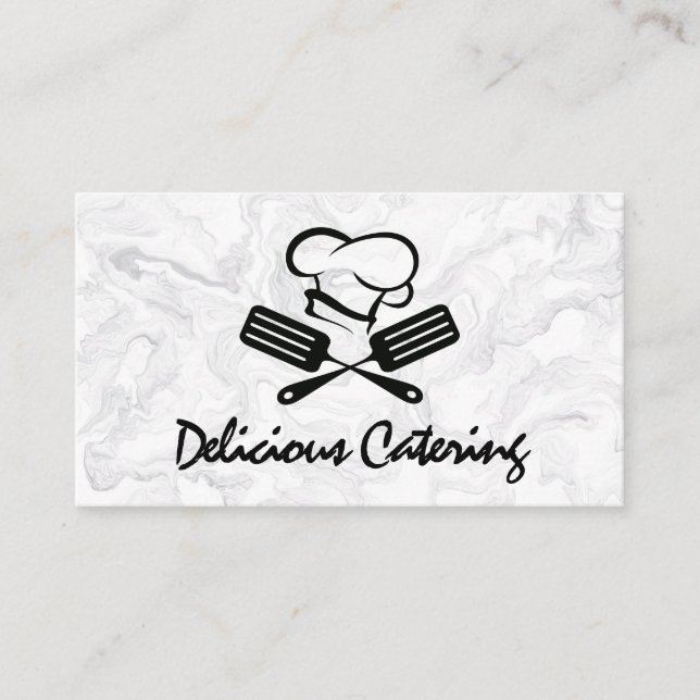 Carte De Visite Toque | Spatule | Marbre (Devant)