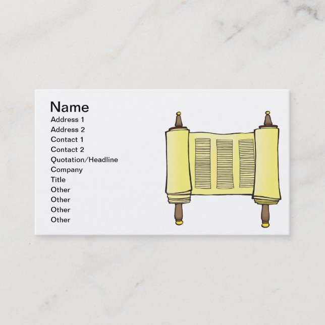 Carte De Visite Torah (Devant)