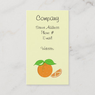 Carte De Visite Torsion Orange