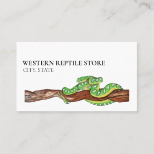 Carte De Visite Tortoise de serpent Repestin Python Boa Pet