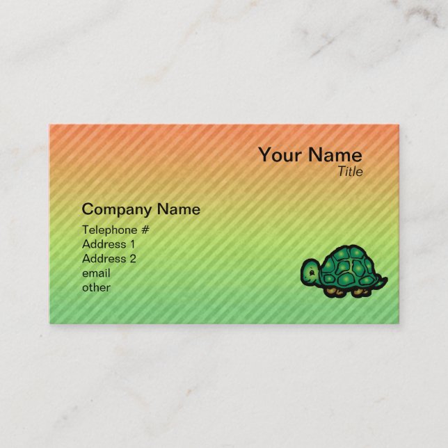 Carte De Visite Tortue (Devant)