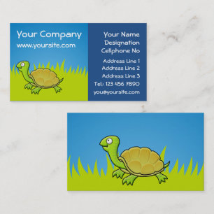 Carte De Visite Tortue caricaturale