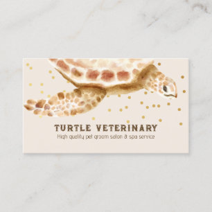 Carte De Visite Tortue de mer brun Caretta