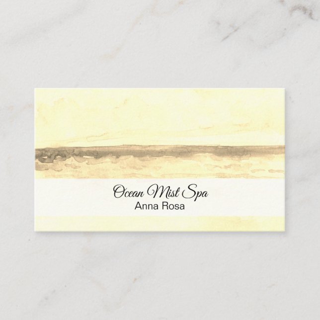 Carte De Visite Tortue de mer de méditation de Mindfulness d'océan (Devant)
